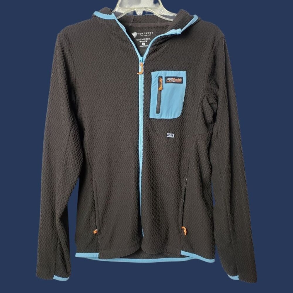 Ventures Endurance Unisex Hooded Jacket Hot Chocolate Brown/Blue Medium
